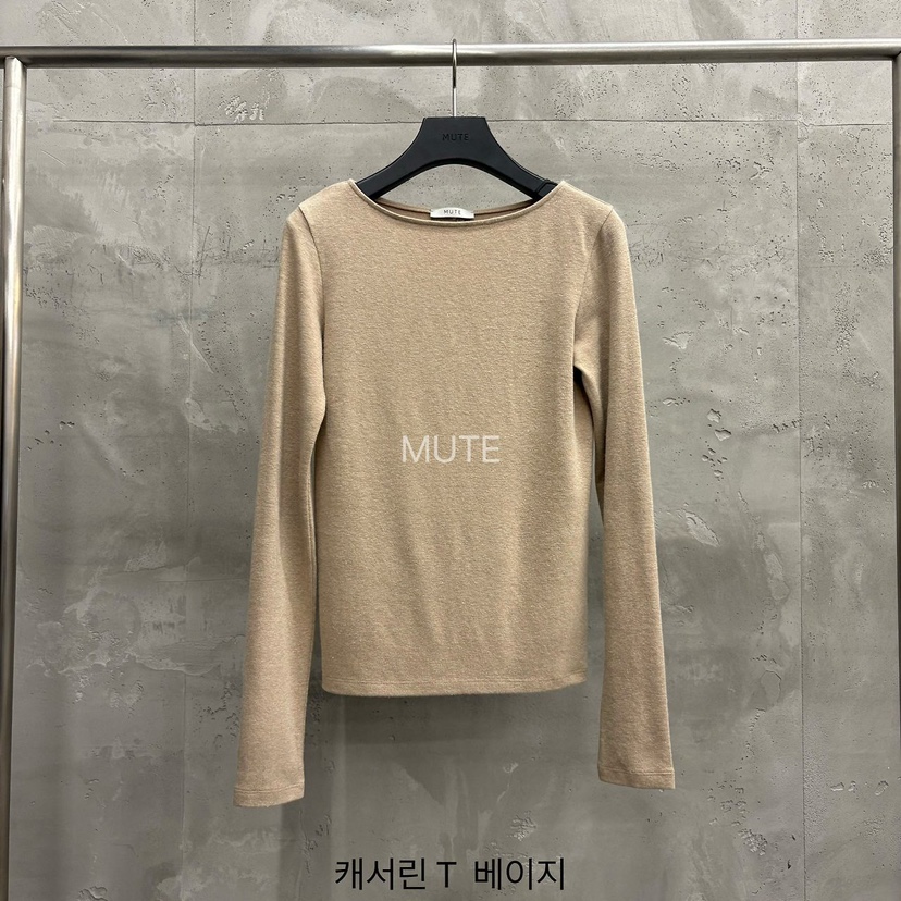 MUTE-P東大門直郵女士新款休閑推薦真品熱賣人氣長袖T恤MUTE長袖T恤圖色2