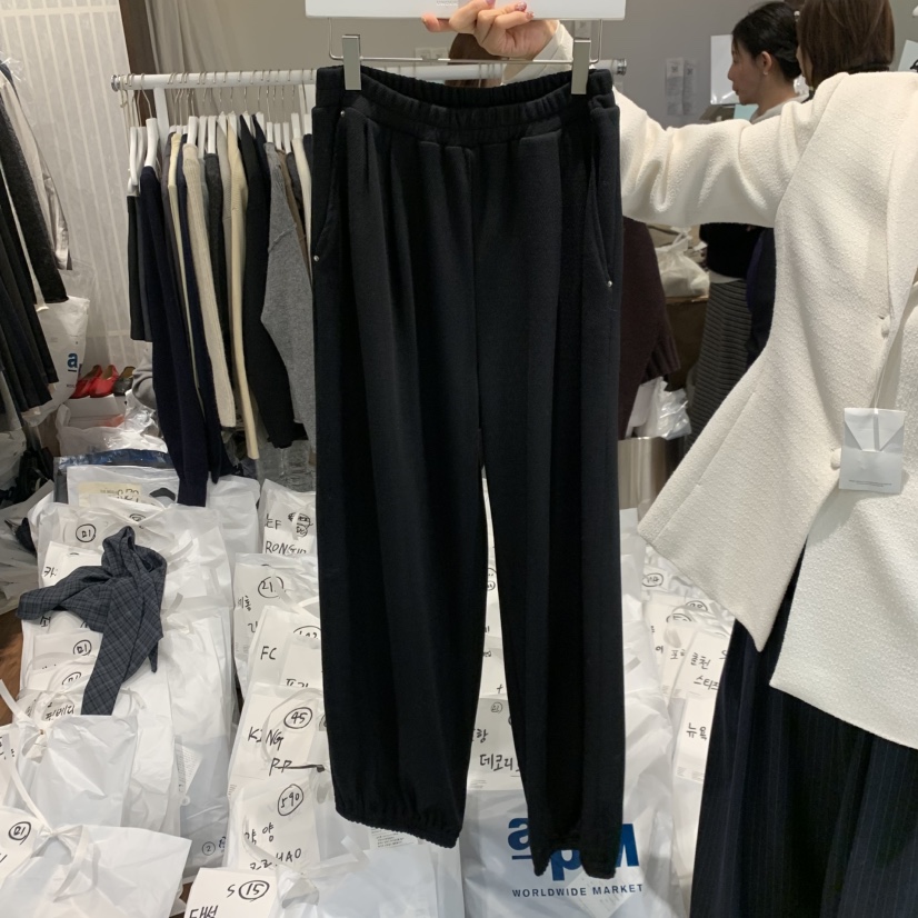 UNDERSTANDING韓國直郵女士新品人氣休閑真品休閑褲加絨束帶UNDERSTANDING休閑褲圖色2