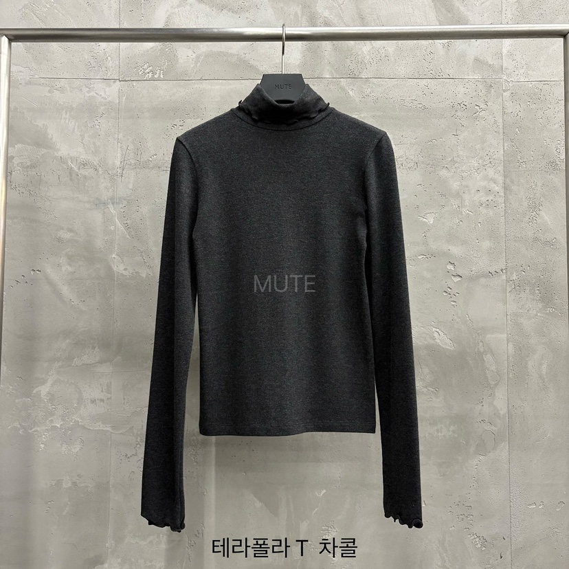 MUTE-P東大門代購女士新款人氣熱賣推薦時尚休閑長袖T恤MUTE長袖T恤圖色4墨色