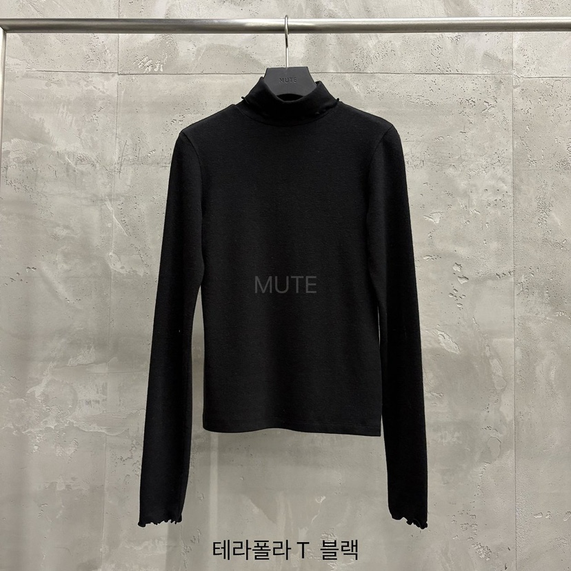 MUTE-P東大門代購女士新款人氣熱賣推薦時尚休閑長袖T恤MUTE長袖T恤圖色5黑色
