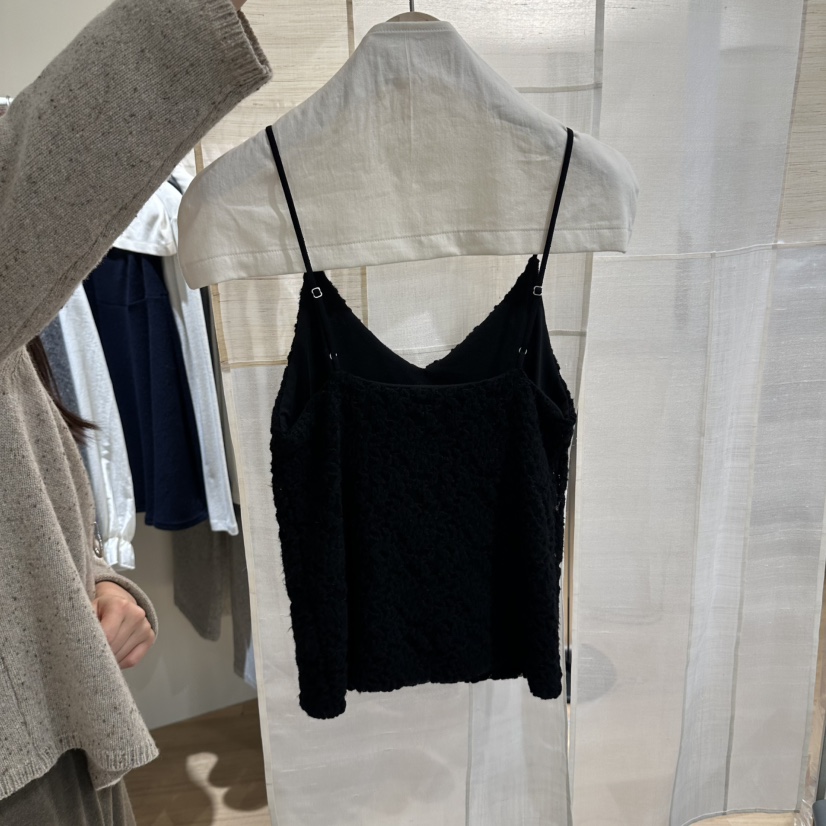 PERMISSION東大門代購女裝新品推薦真品吊帶背心絲絨無袖PERMISSION吊帶/背心