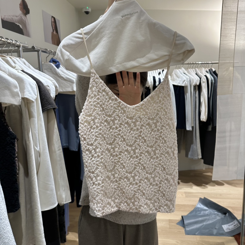 PERMISSION東大門代購女裝新品推薦真品吊帶背心絲絨無袖PERMISSION吊帶/背心圖色2