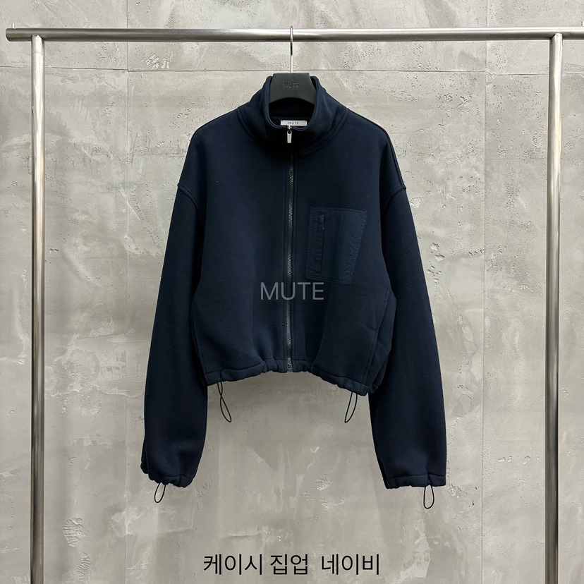MUTE-P韓國直郵女裝新品休閑時尚熱賣人氣真品衛衣拉鏈加絨MUTE衛衣圖色3深藍色