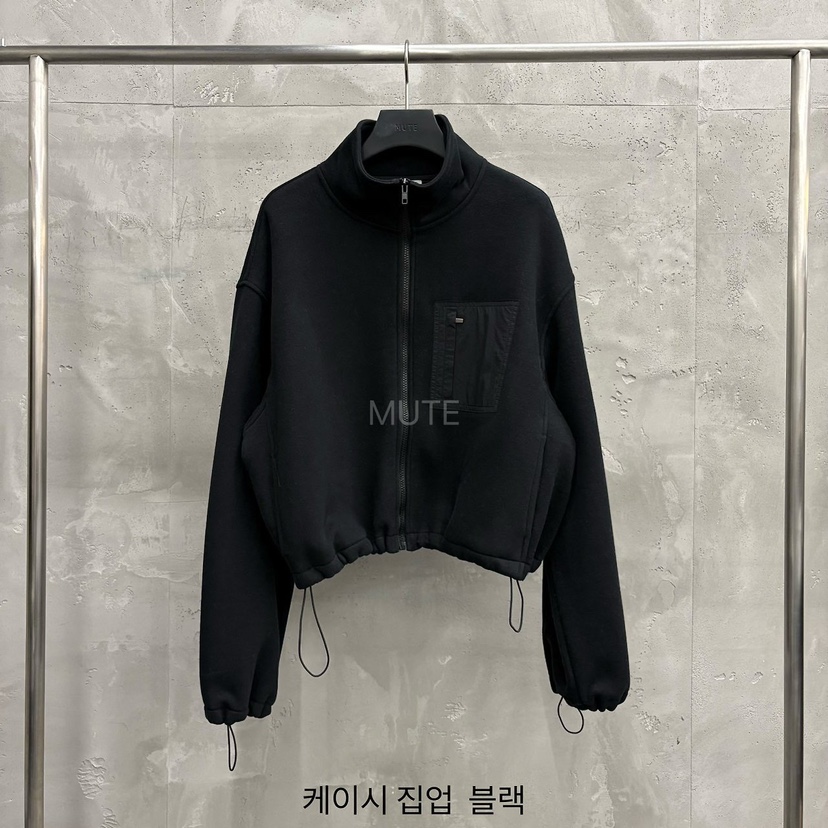 MUTE-P韓國直郵女裝新品休閑時尚熱賣人氣真品衛衣拉鏈加絨MUTE衛衣圖色4黑色