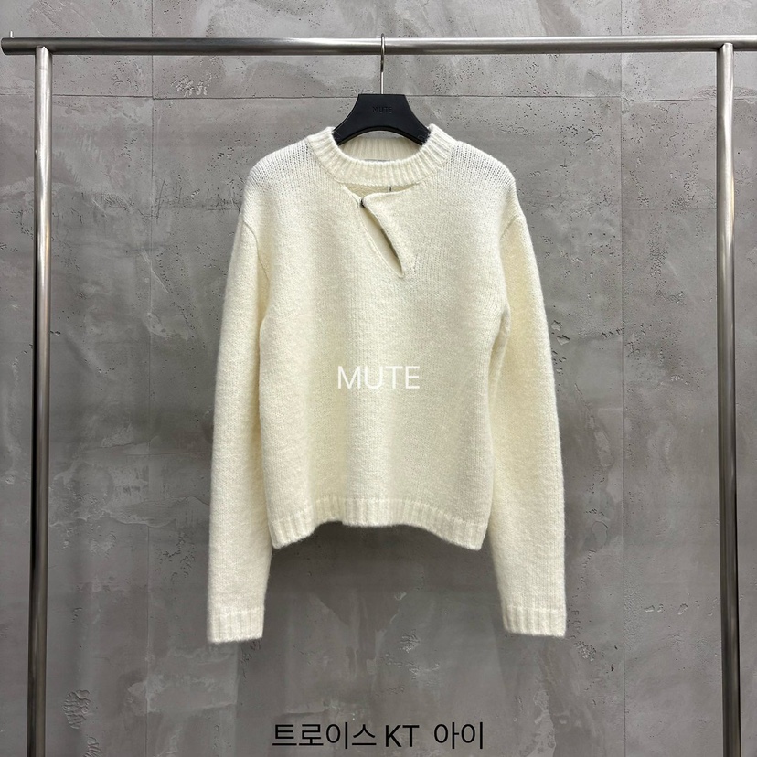 MUTE-P韓國代購女裝新品休閑熱賣真品推薦人氣時尚毛衣MUTE毛衣圖色1白色