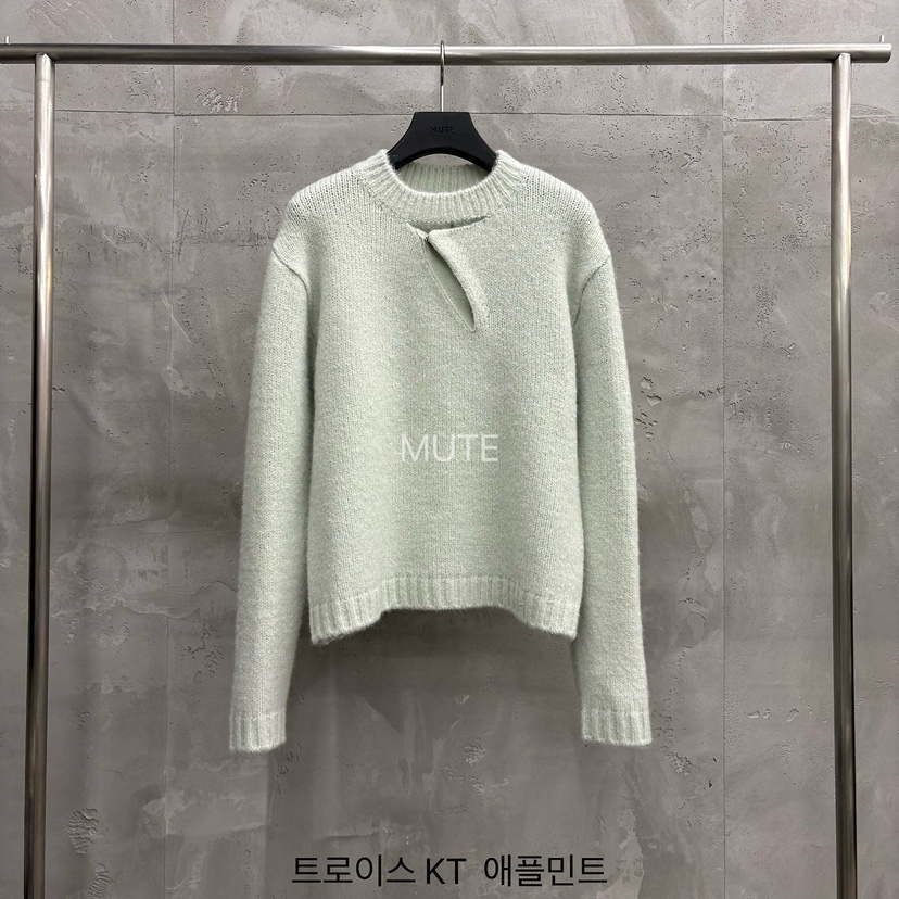 MUTE-P韓國代購女裝新品休閑熱賣真品推薦人氣時尚毛衣MUTE毛衣圖色2薄荷