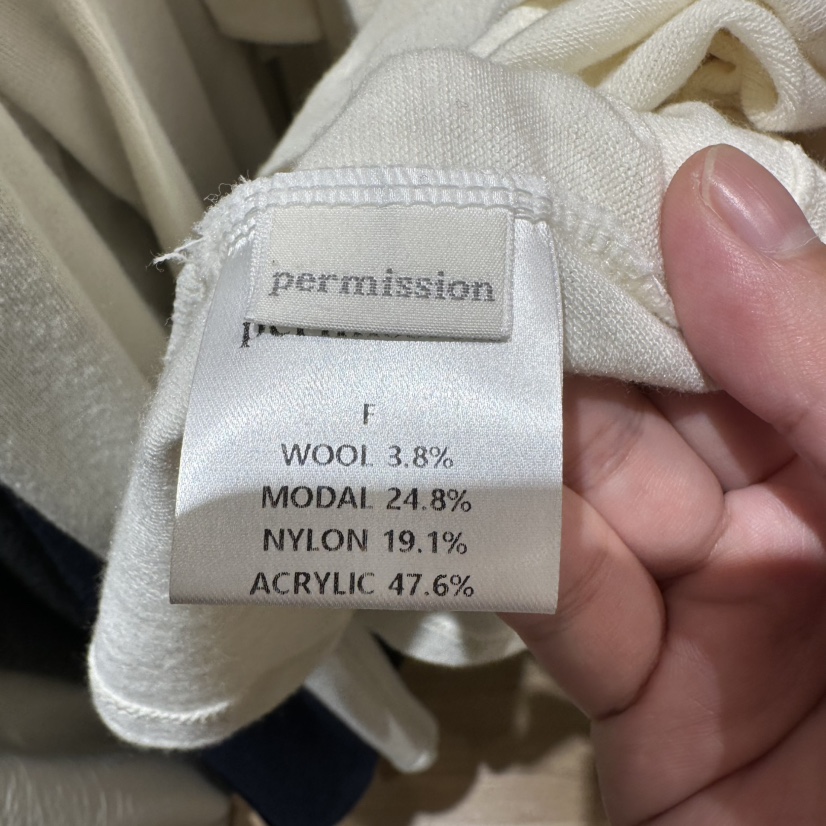 PERMISSION韓國直郵女裝新品時尚熱賣人氣真品長袖T恤圍巾PERMISSION長袖T恤