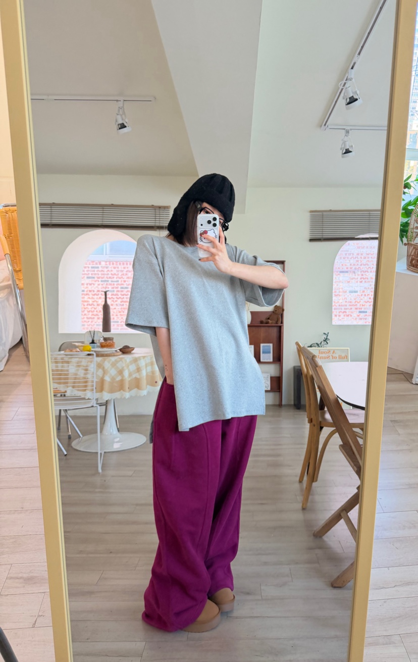 ODD FOCOUS韓國代購女裝新款熱賣人氣真品休閑褲雙面抓絨ODD FOCOUS休閑褲