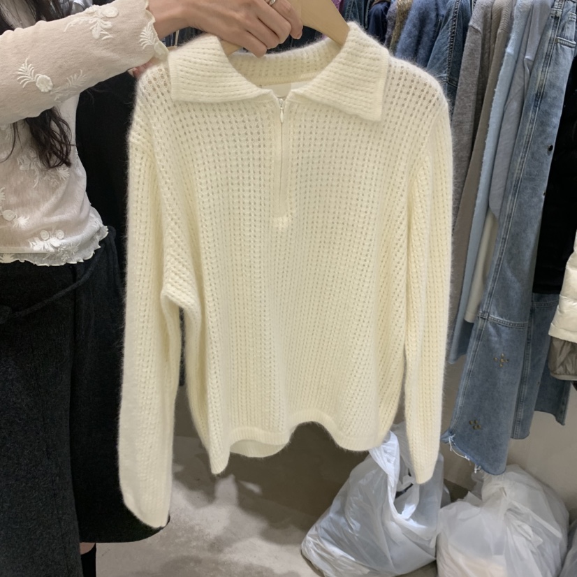 IFU HOUSE東大門實拍女裝新品真品休閑熱賣針織衫羊絨翻領IFU HOUSE針織衫圖色2