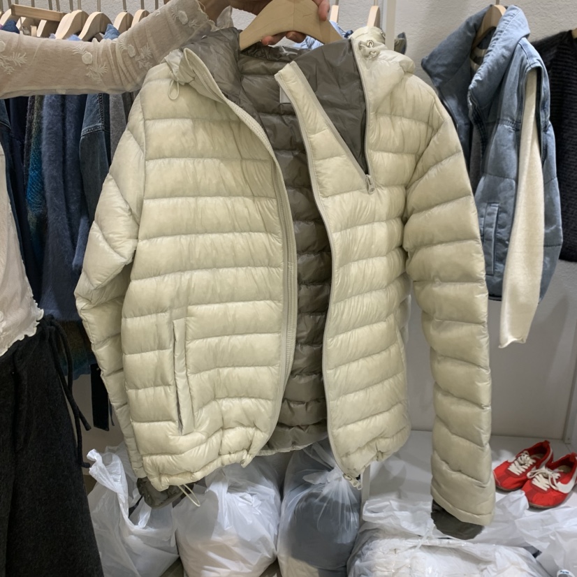 IFU HOUSE韓國代購女士新品熱賣短款羽絨服連帽衫撞色鴨絨IFU HOUSE短款羽絨服圖色3