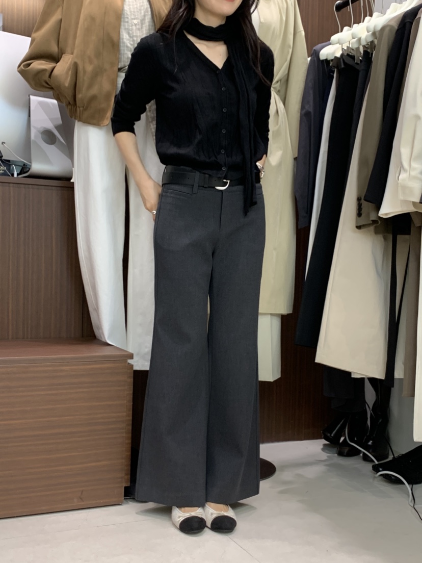 ONVEIL東大門實拍女士新品熱賣真品休閑褲不含腰帶喇叭褲ONVEIL休閑褲圖色2