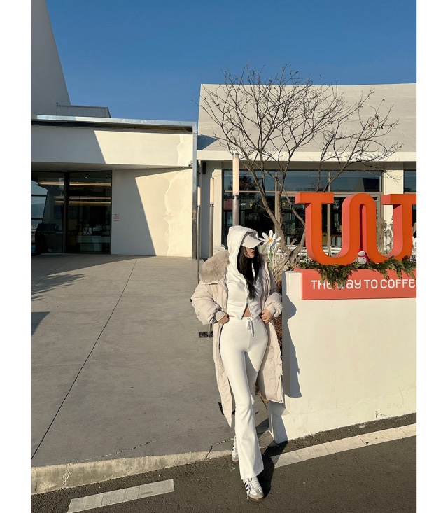 LIGHT AND SALT韓國代購女士新款休閑人氣推薦休閑褲貂皮LIGHT AND SALT休閑褲