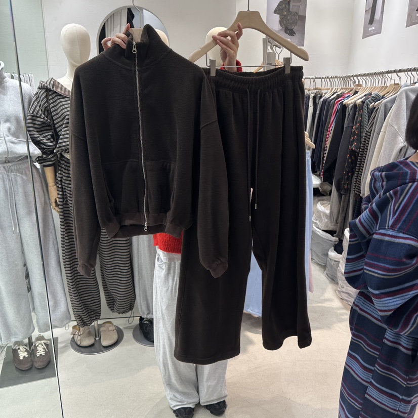 W.FATAL東大門實拍女裝新品真品熱賣休閑套裝雙面抓絨加絨W.FATAL套裝圖色10다크브라운深咖色