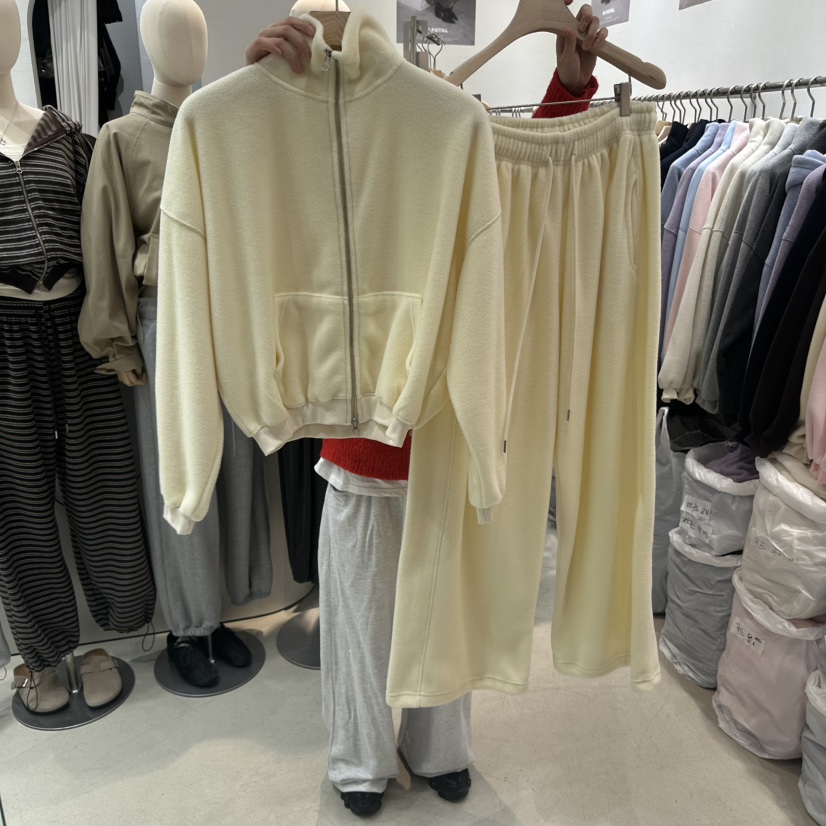 W.FATAL東大門實拍女裝新品真品熱賣休閑套裝雙面抓絨加絨W.FATAL套裝圖色13연노랑小雞黃