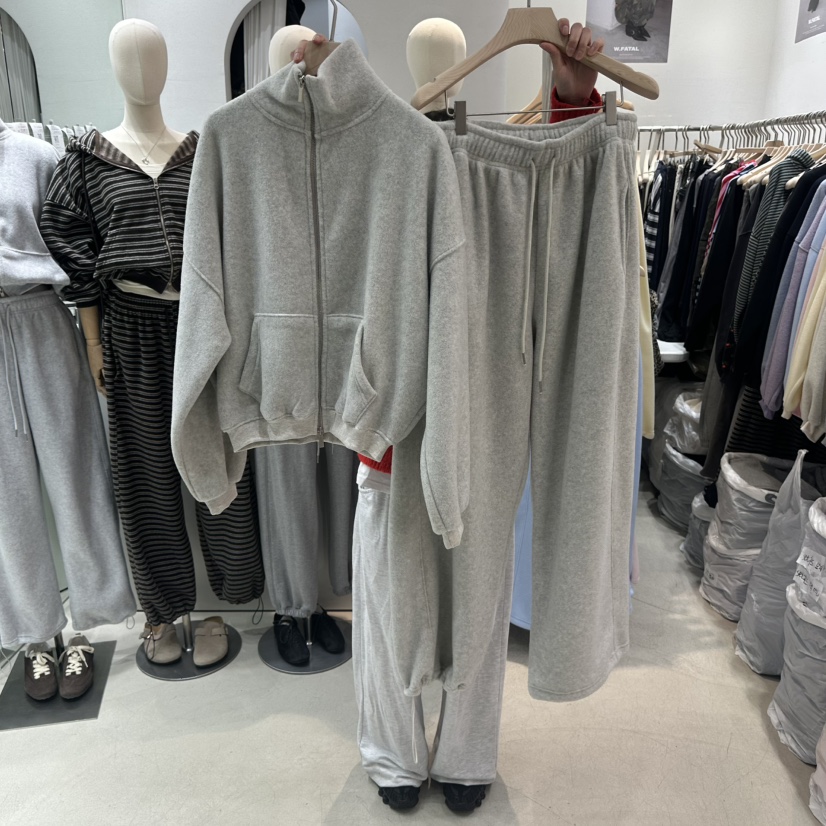 W.FATAL東大門實拍女裝新品真品熱賣休閑套裝雙面抓絨加絨W.FATAL套裝圖色14오트밀燕麥色