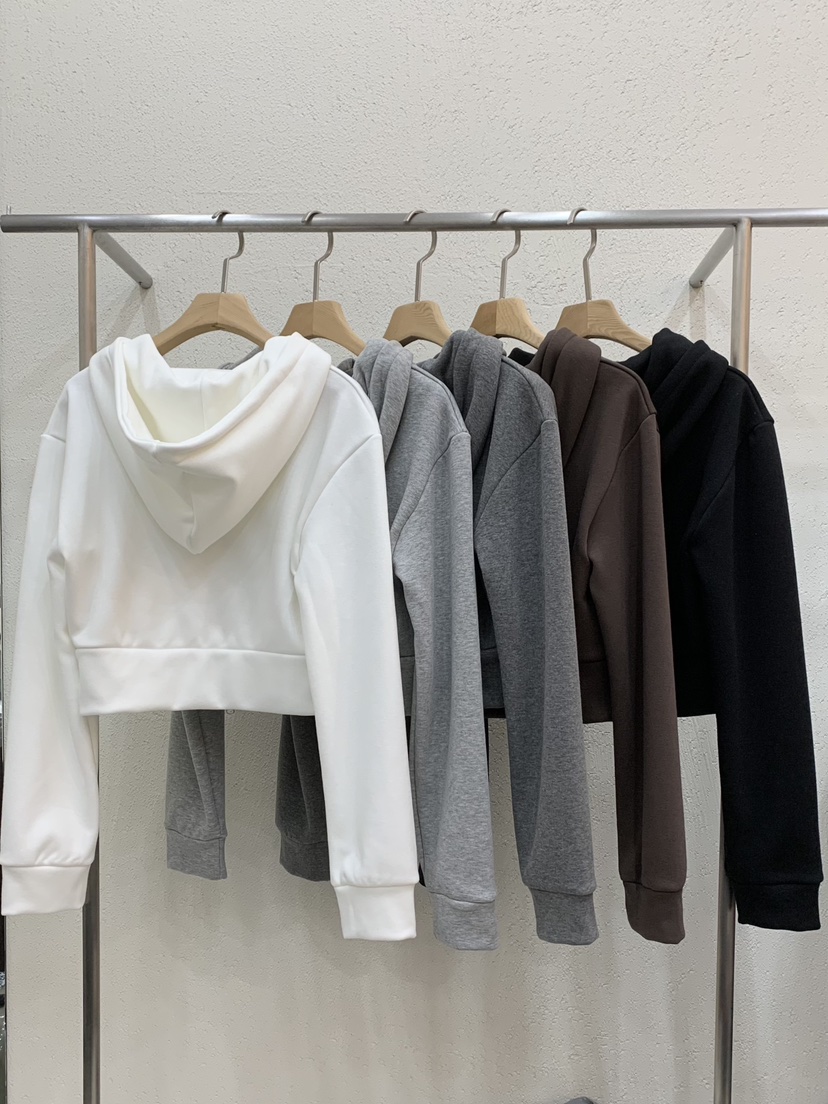 LIGHT AND SALT東大門代購女裝新款推薦衛衣連帽衫加絨短款貂皮LIGHT AND SALT衛衣