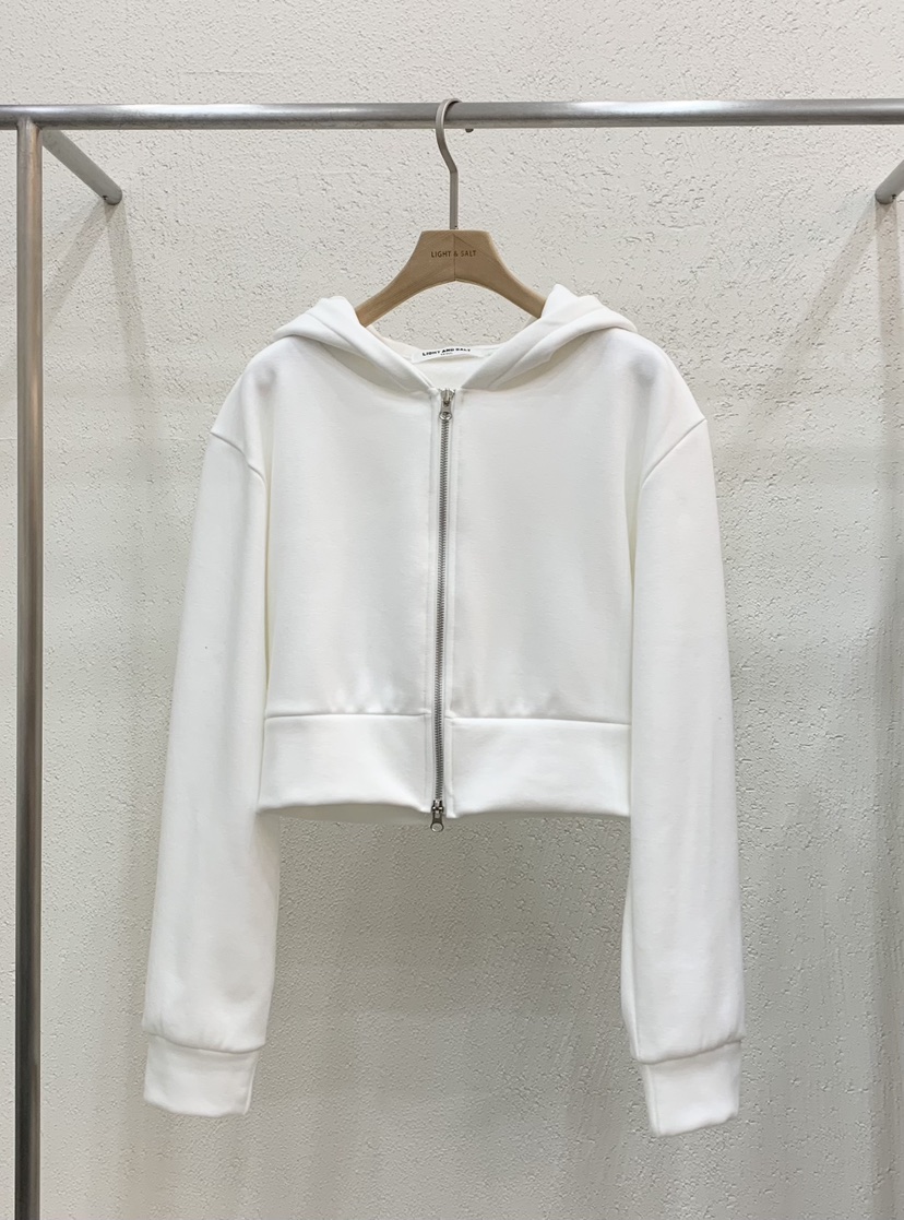 LIGHT AND SALT東大門代購女裝新款推薦衛衣連帽衫加絨短款貂皮LIGHT AND SALT衛衣圖色1