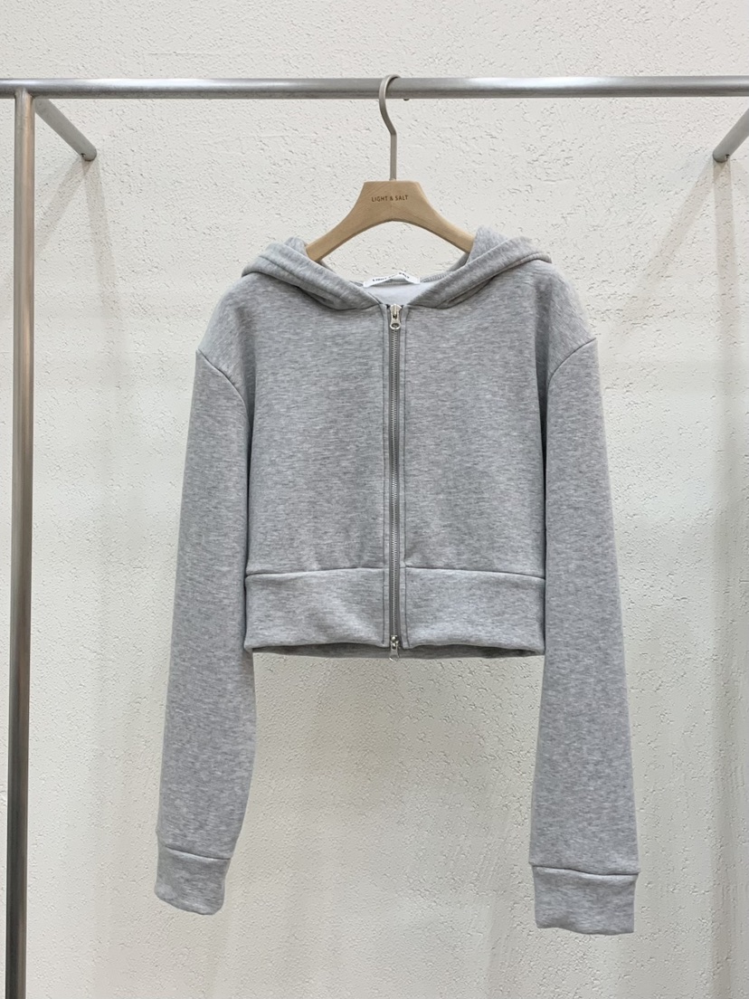 LIGHT AND SALT東大門代購女裝新款推薦衛衣連帽衫加絨短款貂皮LIGHT AND SALT衛衣圖色2
