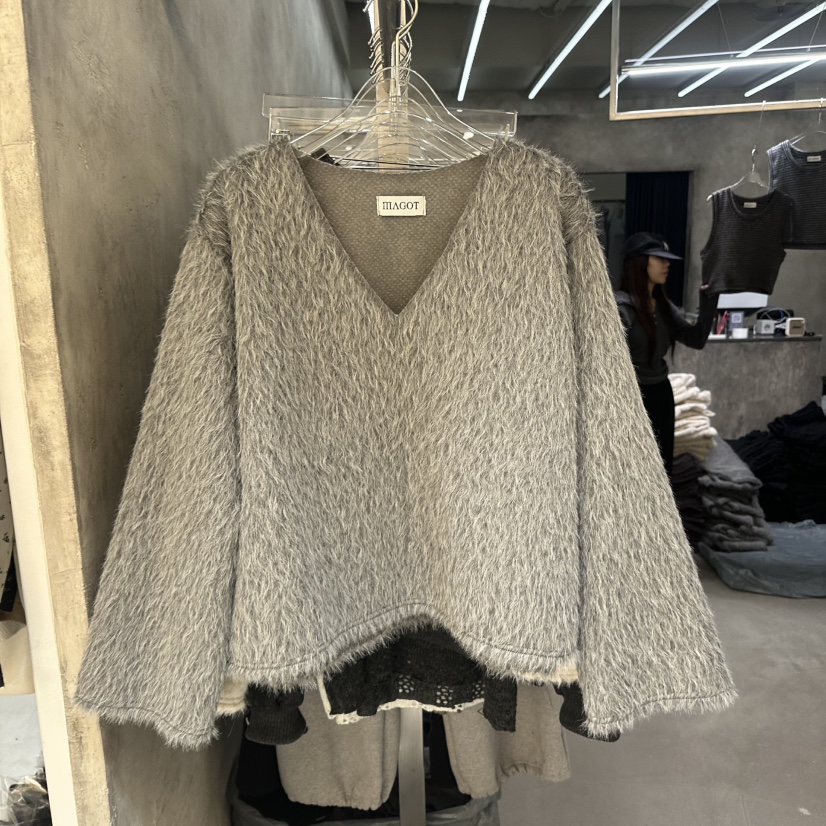 MAGOT韓國直郵女士新品人氣真品推薦熱賣休閑時尚衛衣毛皮MAGOT衛衣圖色1