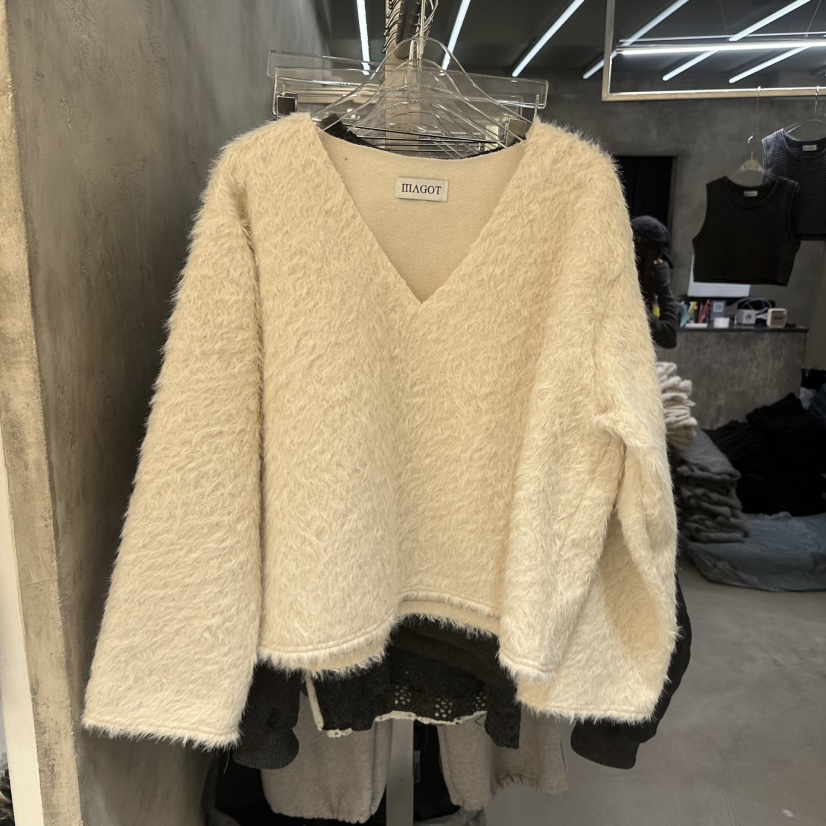 MAGOT韓國直郵女士新品人氣真品推薦熱賣休閑時尚衛衣毛皮MAGOT衛衣圖色2