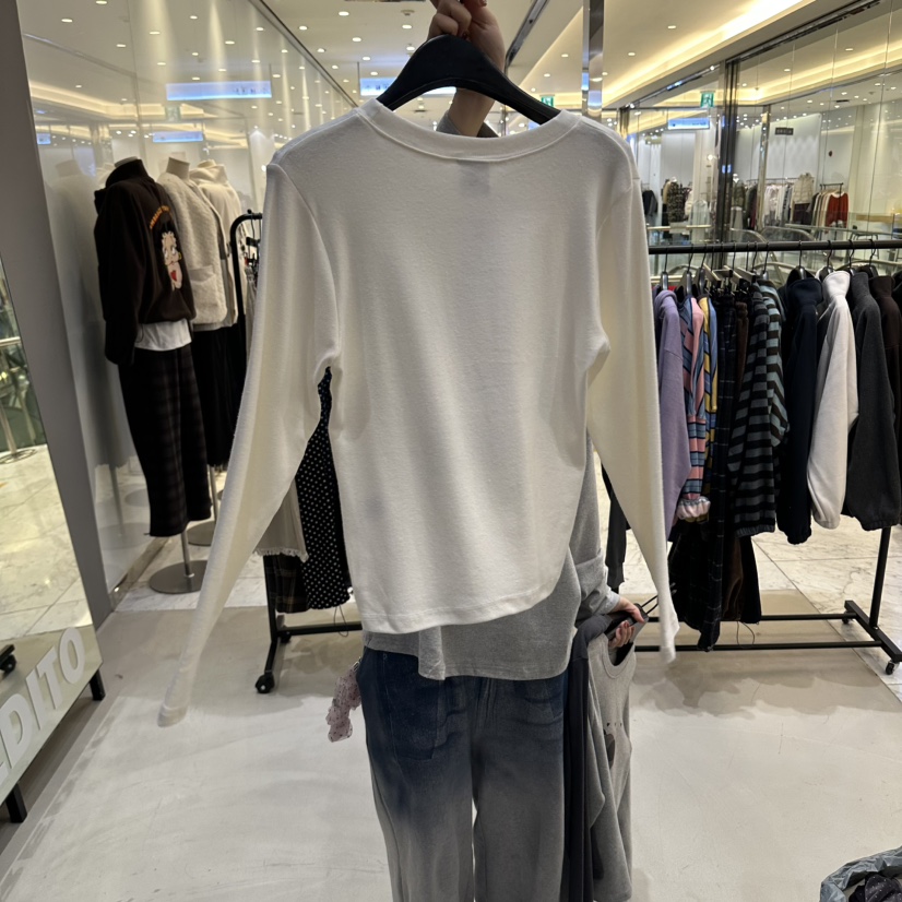 CREDITO韓國直郵女裝新品真品時尚推薦人氣休閑熱賣長袖T恤CREDITO長袖T恤