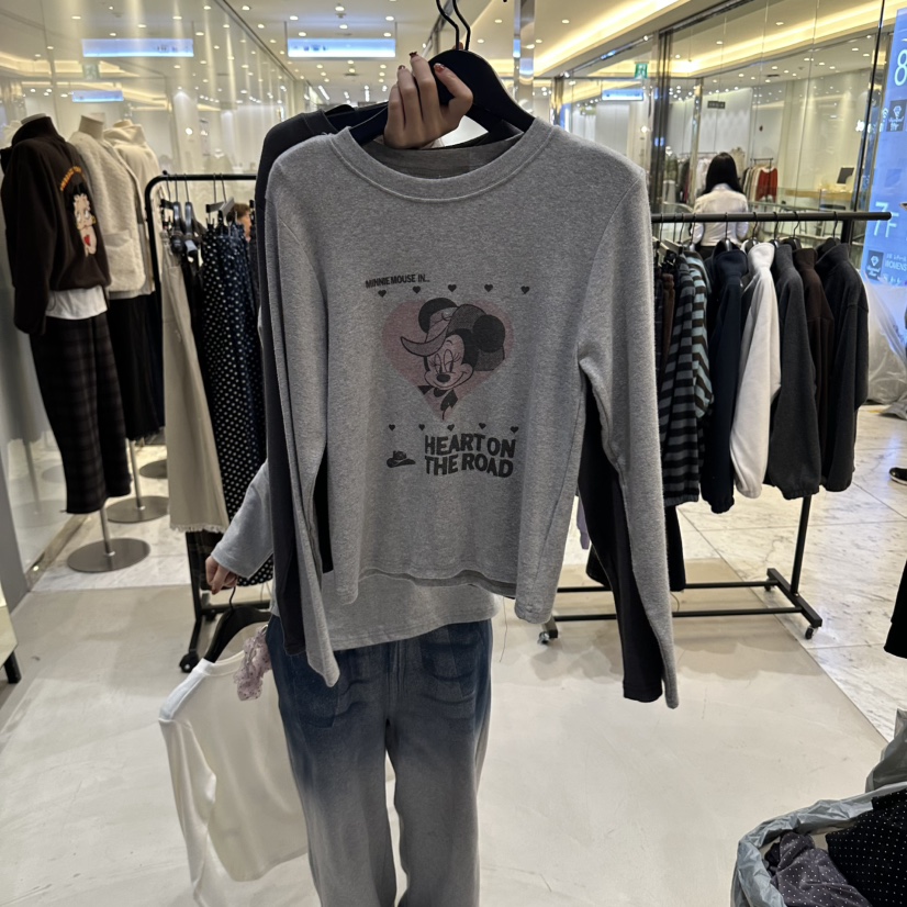 CREDITO韓國直郵女裝新品真品時尚推薦人氣休閑熱賣長袖T恤CREDITO長袖T恤圖色2