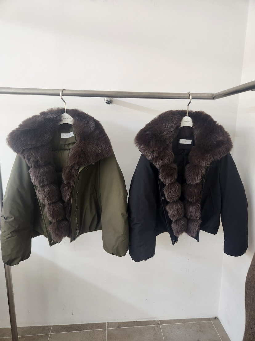 THE OTHER韓國直郵女裝新品休閑熱賣短款棉服可拆卸毛絨THE OTHER短款棉服