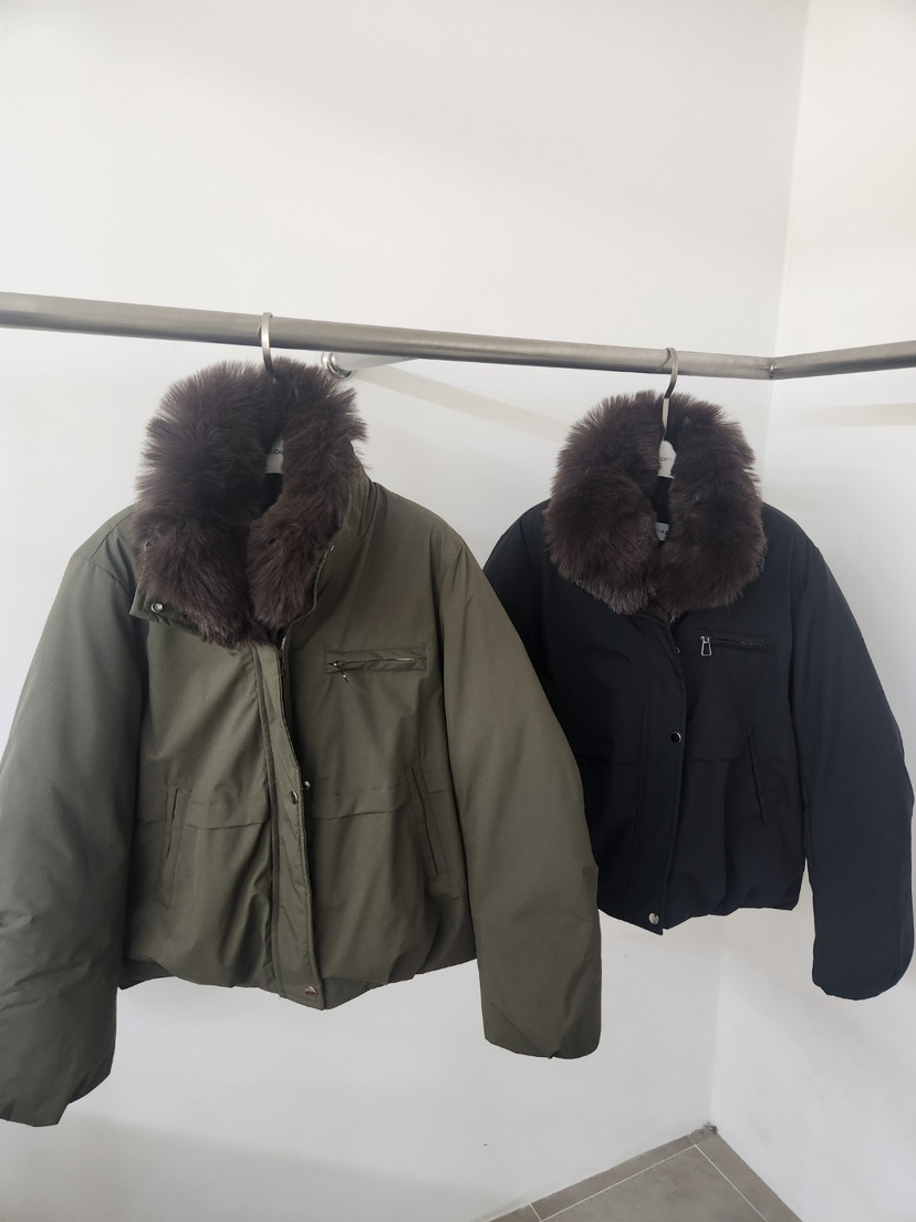 THE OTHER韓國直郵女裝新品休閑熱賣短款棉服可拆卸毛絨THE OTHER短款棉服