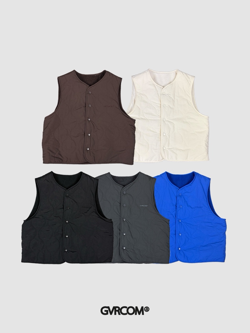 VARY COON/GVR COM.東大門實拍女裝新款熱賣馬甲兩面穿雙面夾棉絎縫VARY COON/GVR COM.馬甲