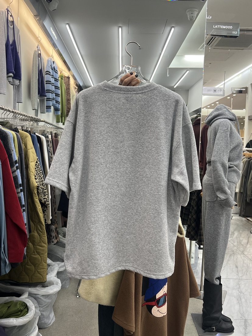 LATTEMOOD韓國直郵女士新品時尚熱賣推薦真品休閑T恤抓絨LATTEMOODT恤