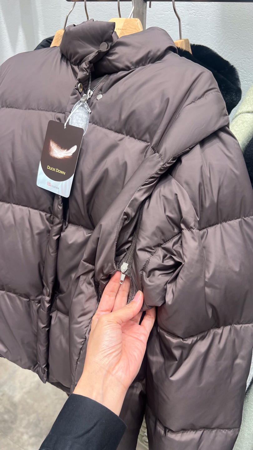 AHOY東大門直郵女裝新款休閑熱賣時尚短款羽絨服可拆卸鴨絨AHOY  CRANAE-2件起短款羽絨服