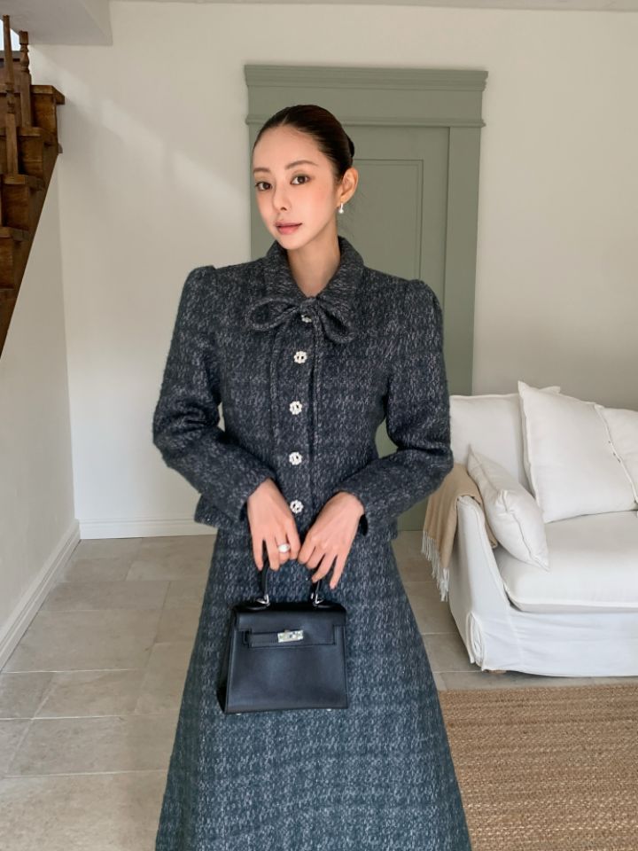 CATS韓國代購女裝新款人氣休閑真品時尚職業熱賣套裝絲帶CAT.S套裝