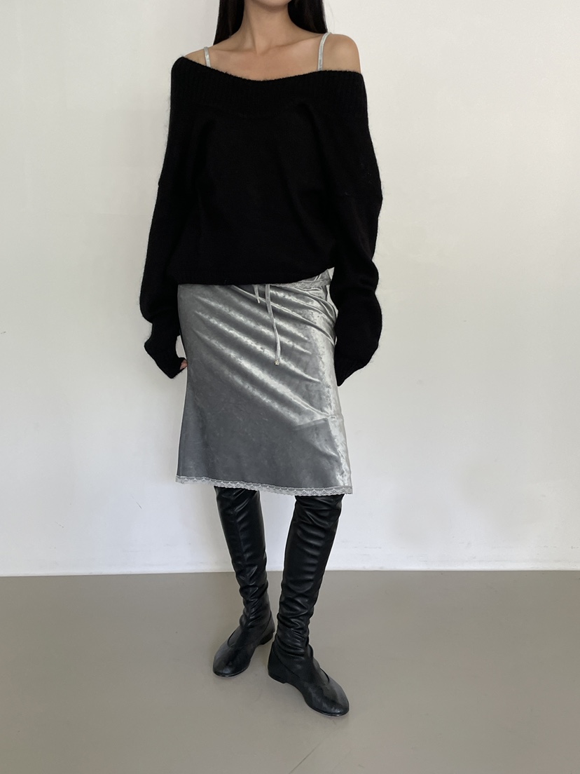 STAGE韓國代購女士新款人氣真品推薦休閑半身裙中短裙蕾絲STAGE半身裙/中短裙