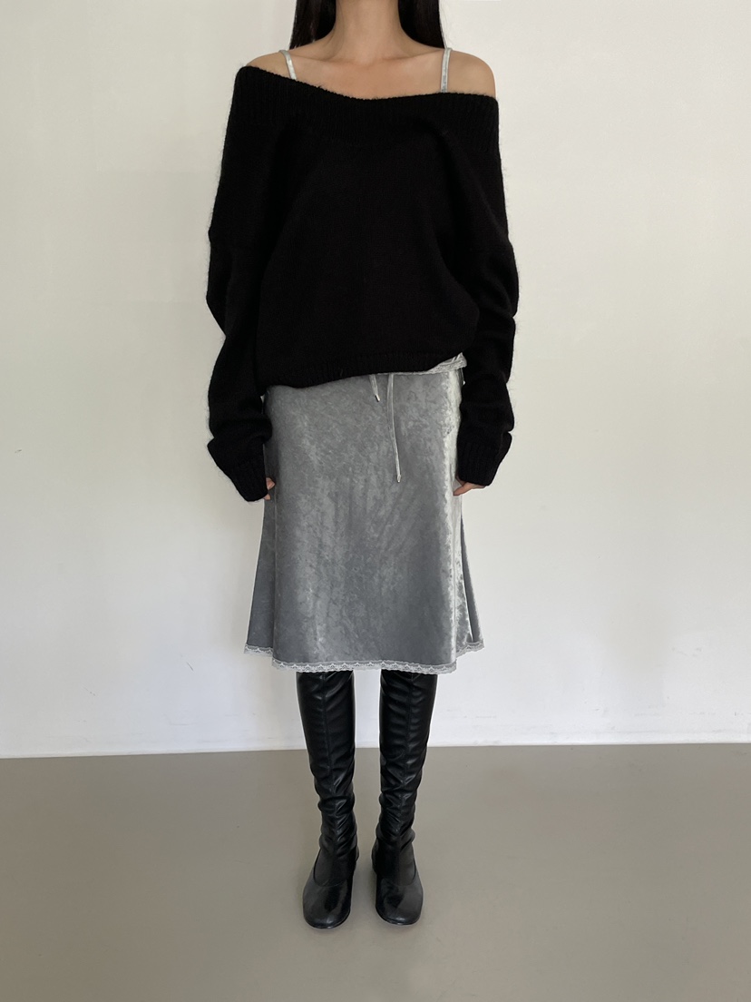 STAGE韓國代購女士新款人氣真品推薦休閑半身裙中短裙蕾絲STAGE半身裙/中短裙