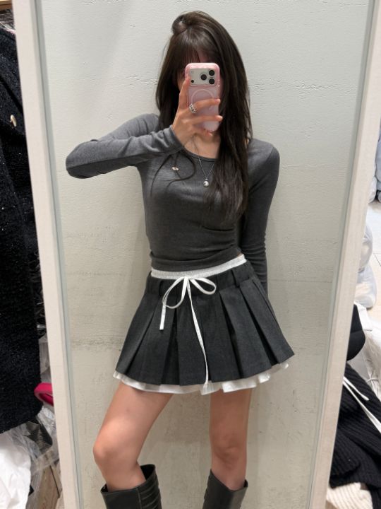 mars韓國代購女士新品休閑熱賣人氣推薦真品時尚短裙褶裙mars短裙