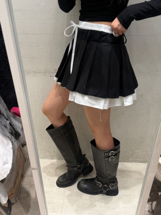 mars韓國代購女士新品休閑熱賣人氣推薦真品時尚短裙褶裙mars短裙