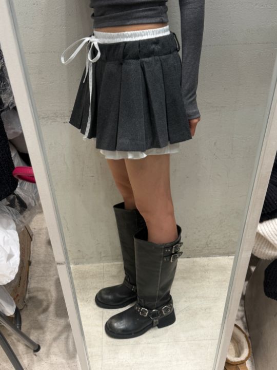 mars韓國代購女士新品休閑熱賣人氣推薦真品時尚短裙褶裙mars短裙