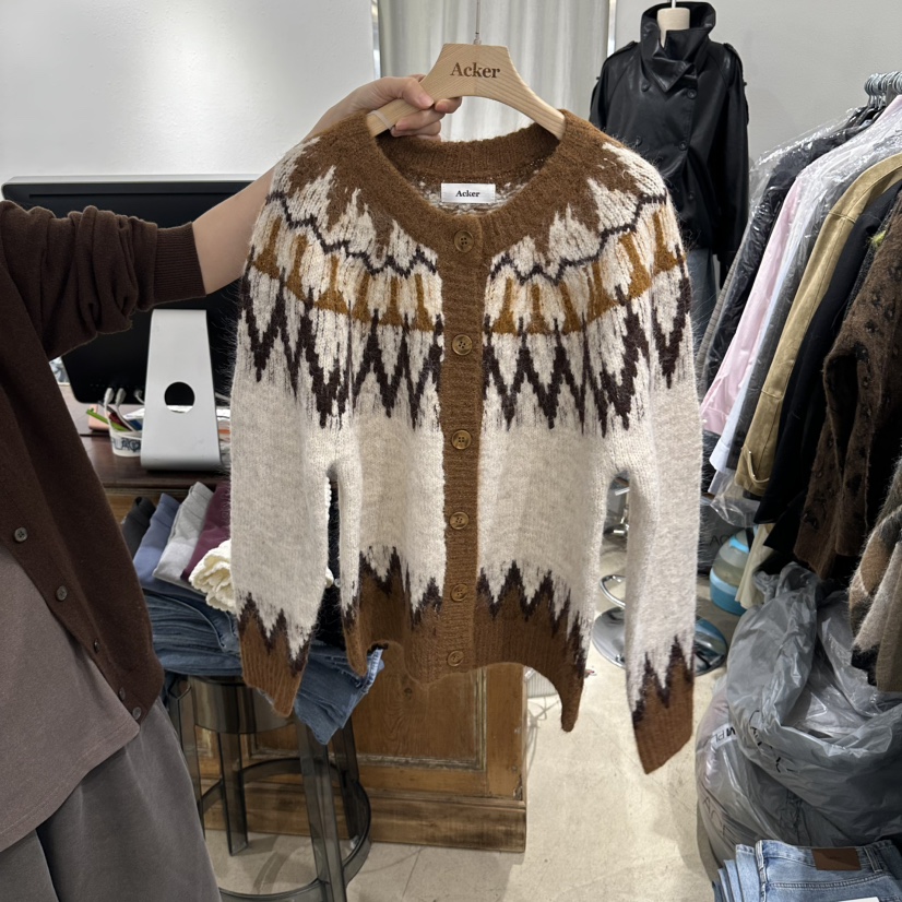 ACKER東大門直郵女裝新品推薦人氣熱賣休閑真品開衫提花開衫Acker開衫圖色2