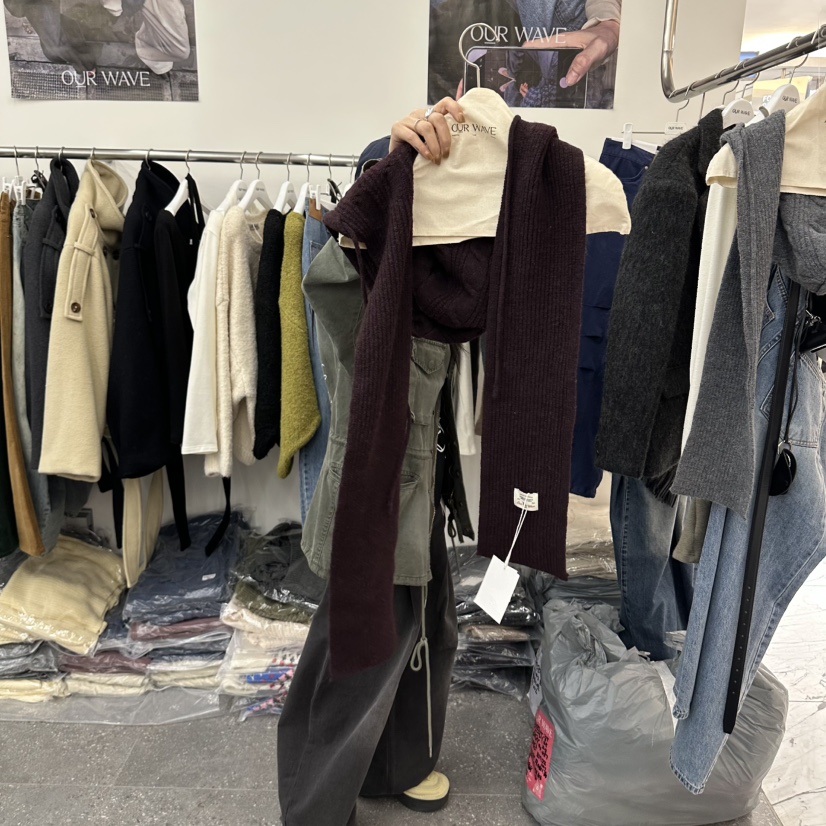 OURWAVE/OUR ROOM東大門直郵女裝新款休閑圍巾披肩圍巾連帽OURWAVE/OUR ROOM圍巾/披肩圖色2