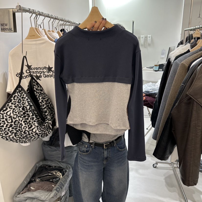 RENDER東大門代購女裝新款人氣時尚推薦熱賣真品休閑長袖T恤RENDER長袖T恤