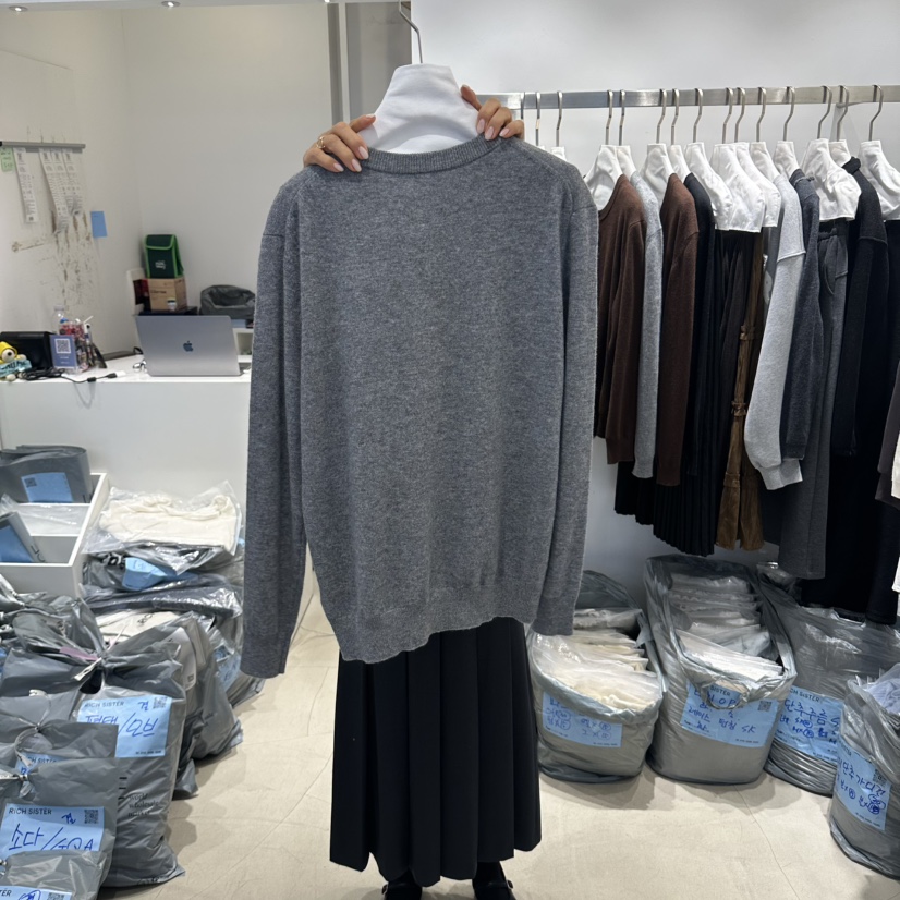 RICH SISTER韓國直郵女裝新品時尚真品針織衫美利奴羊毛RICH SISTER針織衫