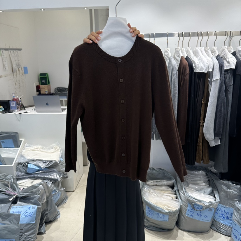 RICH SISTER韓國直郵女裝新品時尚真品針織衫美利奴羊毛RICH SISTER針織衫圖色2棕色