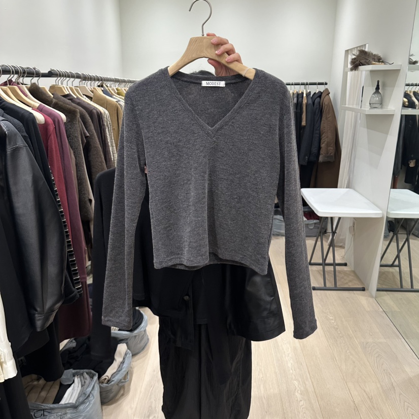 NOTTINGHAM/AVECNOUS/MODEST東大門實拍女裝新品推薦針織衫不含內搭MODEST/NOTTINGHAM針織衫圖色5