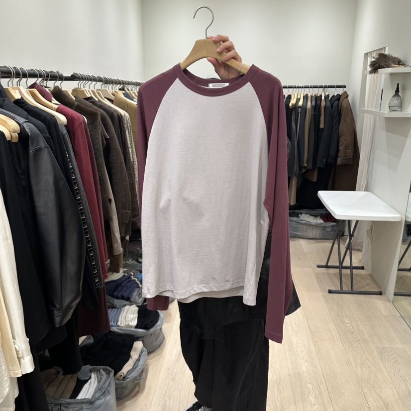 NOTTINGHAM/AVECNOUS/MODEST韓國代購女裝新品時尚長袖T恤MODEST/NOTTINGHAM長袖T恤圖色3