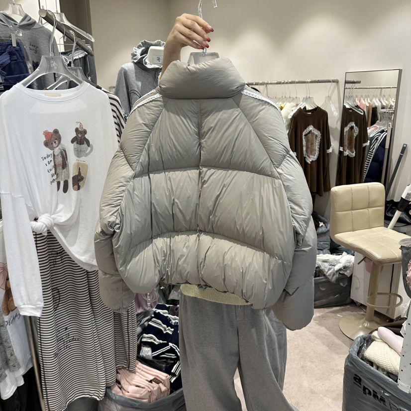 MIMME/LOOKK韓國代購女士新款休閑熱賣短款羽絨服撞色鴨絨MIMME/LOOKK短款羽絨服