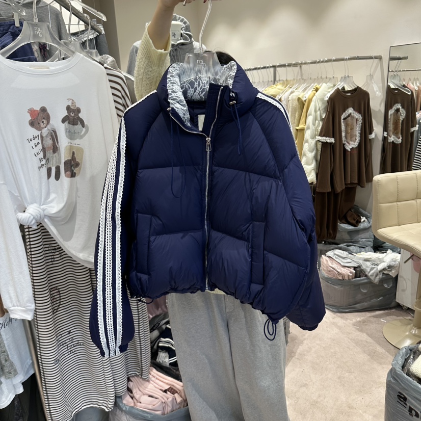 MIMME/LOOKK韓國代購女士新款休閑熱賣短款羽絨服撞色鴨絨MIMME/LOOKK短款羽絨服圖色1