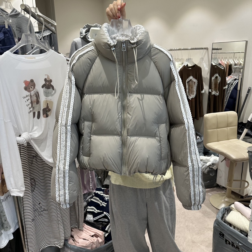 MIMME/LOOKK韓國代購女士新款休閑熱賣短款羽絨服撞色鴨絨MIMME/LOOKK短款羽絨服圖色2