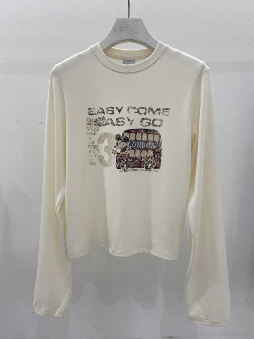 VISUAL SPACE/PAGE92/FLEISCHER韓國代購女士新品推薦長袖T恤磨毛VISUAL SPACE/PAGE92/FLEISCHER長袖T恤圖色1