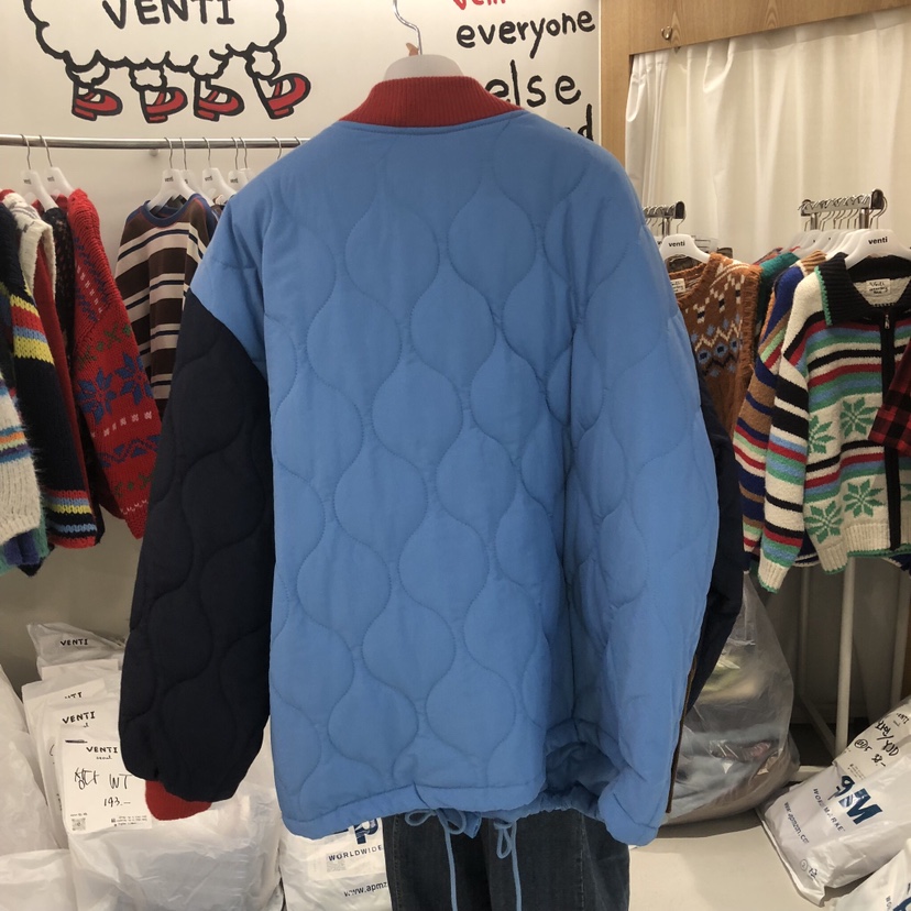VENTI東大門實拍女士新品時尚推薦人氣休閑短款棉服夾棉絎縫VENTI短款棉服