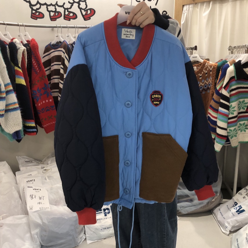 VENTI東大門實拍女士新品時尚推薦人氣休閑短款棉服夾棉絎縫VENTI短款棉服圖色2